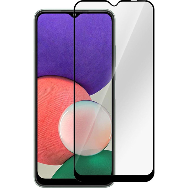 RoGer Full Face 9D Tempered Glass Full Coveraged with Frame Samsung Galaxy A22 4G Black