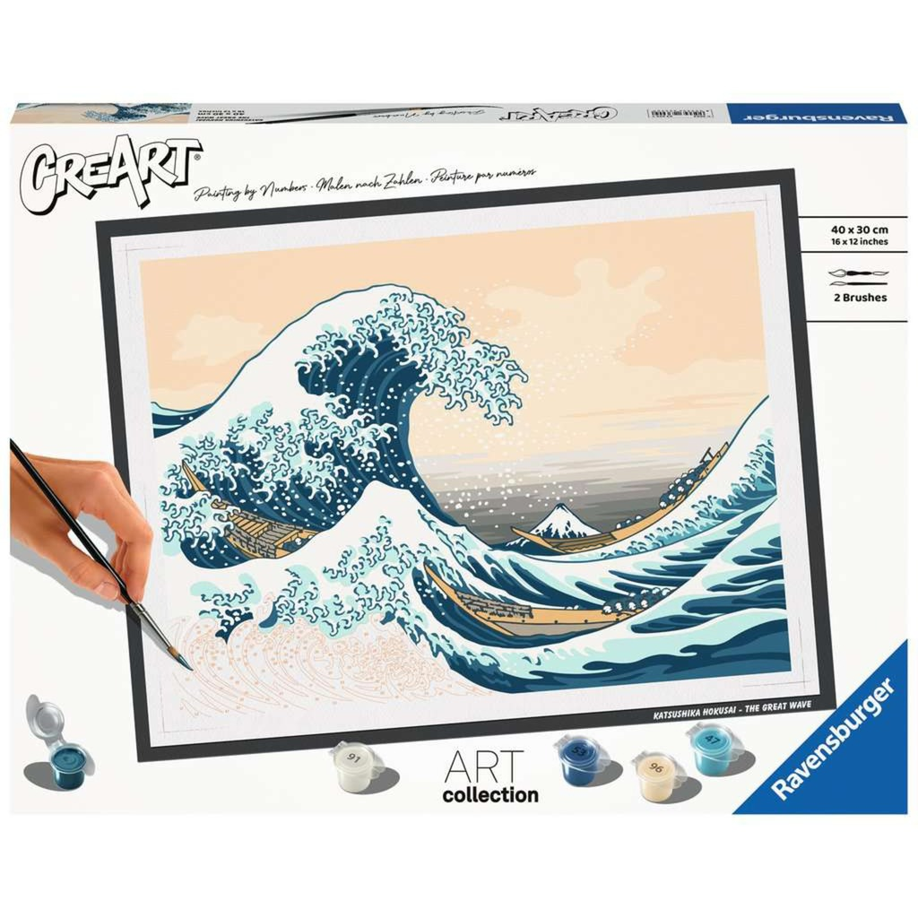 Ravensburger CreArt ART Collection - The Great Wave Hokusai 40 x 30 cm festő készlet (23690)