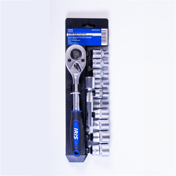 Iris Tools SS-012-019 Dugókulcs készlet racsnis karral 1/2