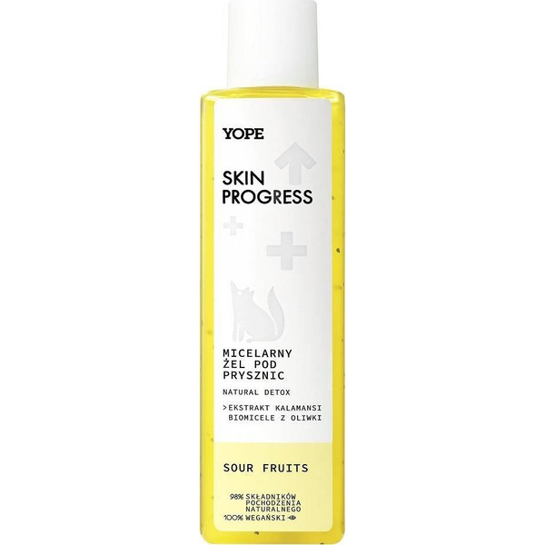 Yope Micelarny żel pod prysznic NATURAL DETOX - SOUR FRUITS, 200 ml