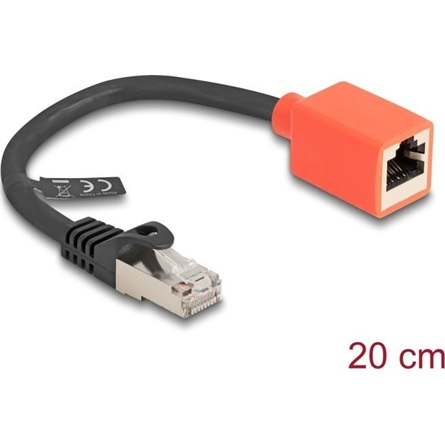 DELOCK RJ45 Geräteschutz Adapter Cat.6A S/FTP 20cm