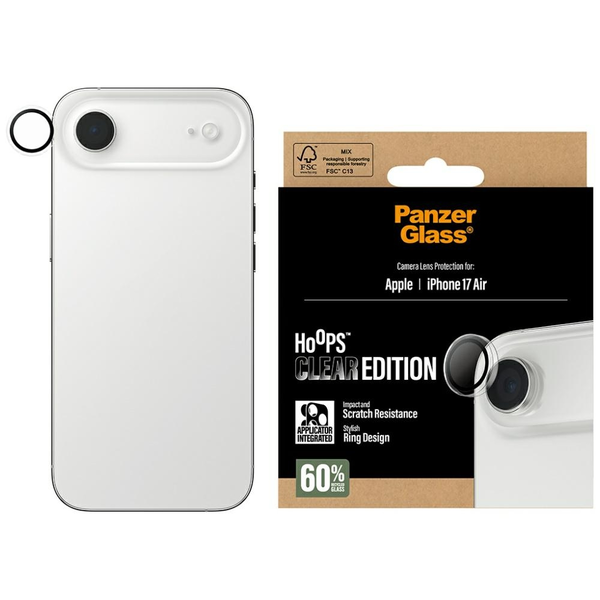 PanzerGlass ® Hoops® Transparent Camera Lens Protector iPhone 17 Air Pellicola proteggischermo trasparente Apple 1 pz