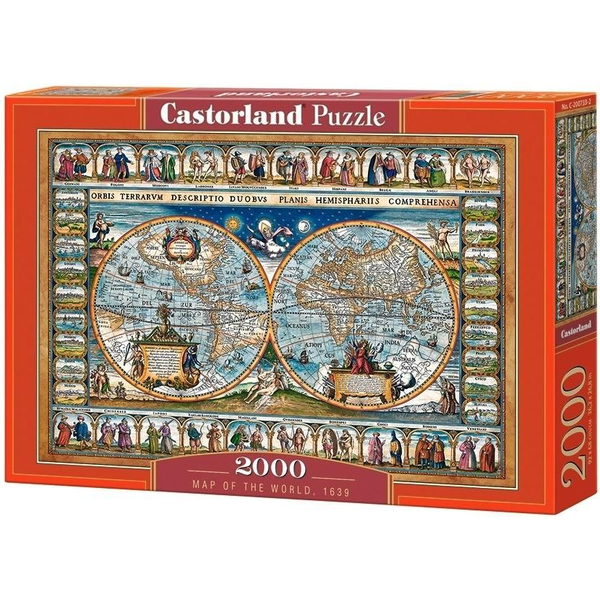 Castorland Map of the world, 1639 Kirakós játék 2000 db Térképek