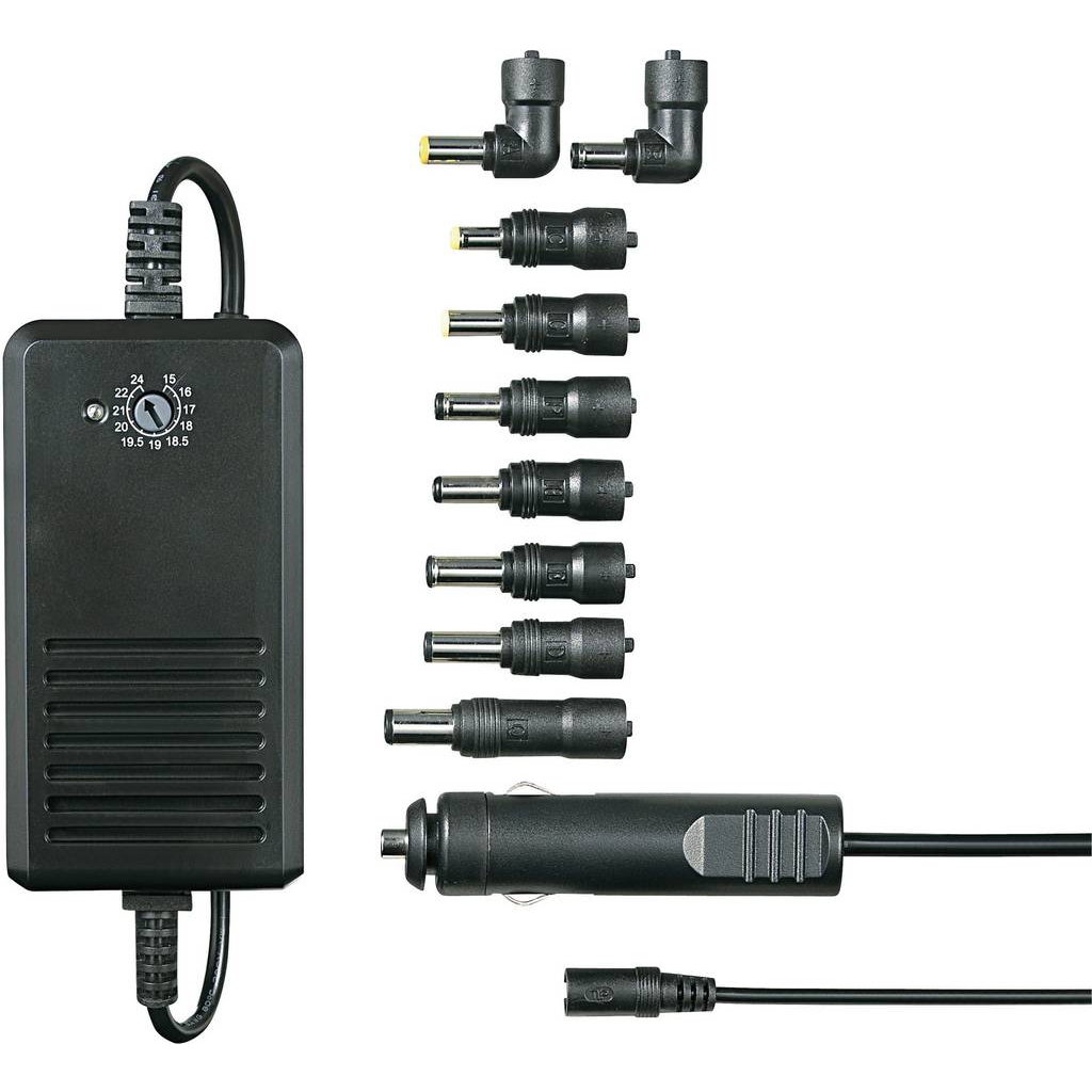 VOLTCRAFT SMP-125 USB Notebook tápegység 125 W 15 V/DC, 16 V/DC, 17 V/DC, 18 V/DC, 18.5 V/DC, 19 V/DC, 19.5 V/DC, 20 V/DC, 21 V/DC, 22 V/DC, 24 V/DC 6 A (VC-12412370) (VC-12412370)