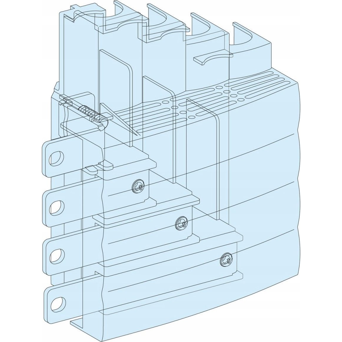Schneider Electric PrismaSeT-P, betápláló blokk, ComPacT NSX100-250/ComPacT INS250 4 pólusú, felső 1 db (LVS04066)