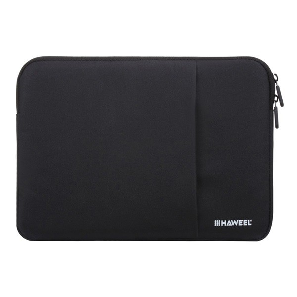 HAWEEL tok álló, textil (ütésálló belső réteg, cipzáras, univerzális, légáteresztő, 11" méret) FEKETE [Samsung Galaxy Tab S8 Plus LTE (SM-X806)]