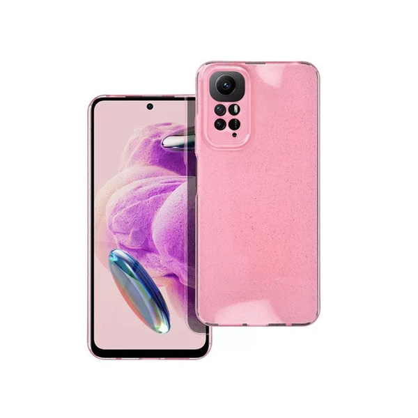 Clear 2mm Xiaomi Redmi Note 12S Tok - Rózsaszín/Csillámos