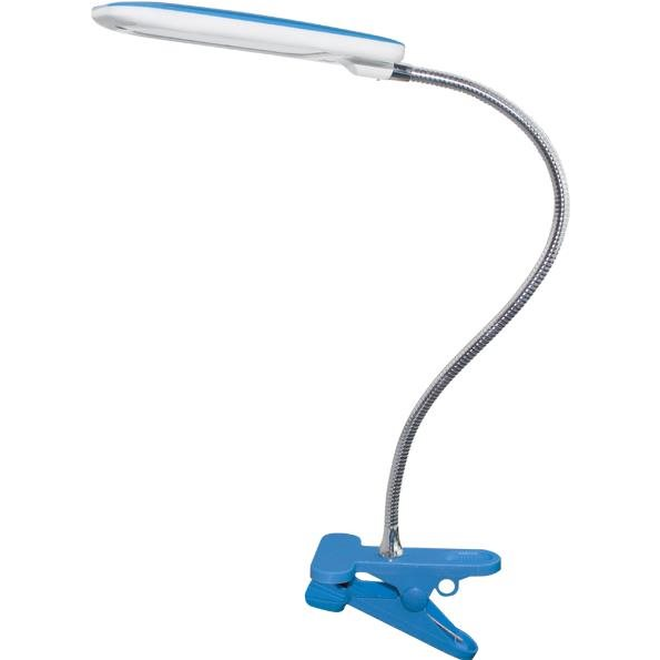 ACA Lighting BAZ LED asztali lámpa kapcsolóval és klipsszel 5W/230V/4000K/340Lm/120°/IP20, kék (15205LEDBEC)