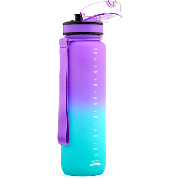 Bidon sportowy Meteor 1000 ml fioletowy/błękitny