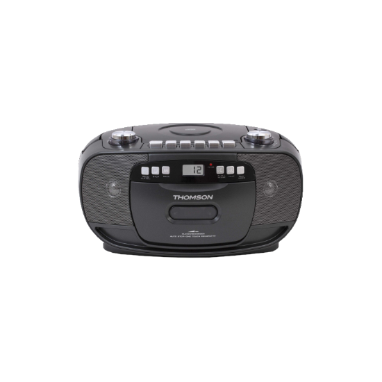 Преносим касетофон, Thomson, RK200CD, 294x206x153mm, 1.72kg, черен