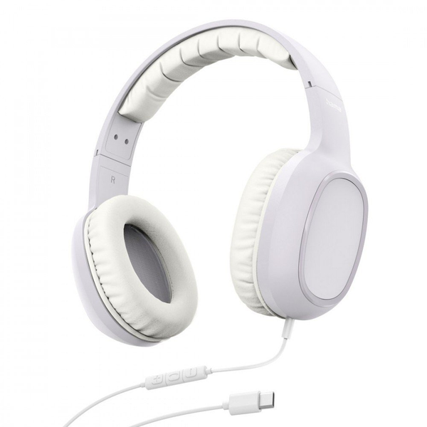 Hama Fun C Headset Ledningsført Opkald/musik USB Type-C Hvid