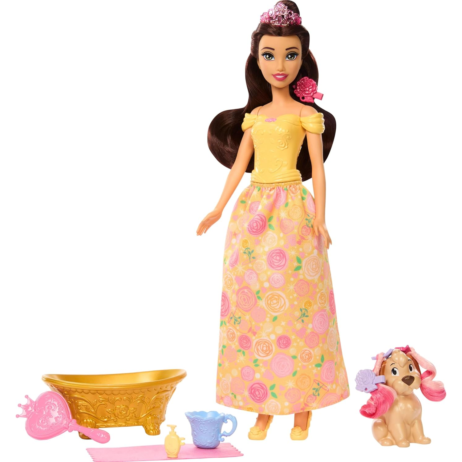 Mattel JFC42 Disney hercegnők Belle baba kiskutyával (JFC42)