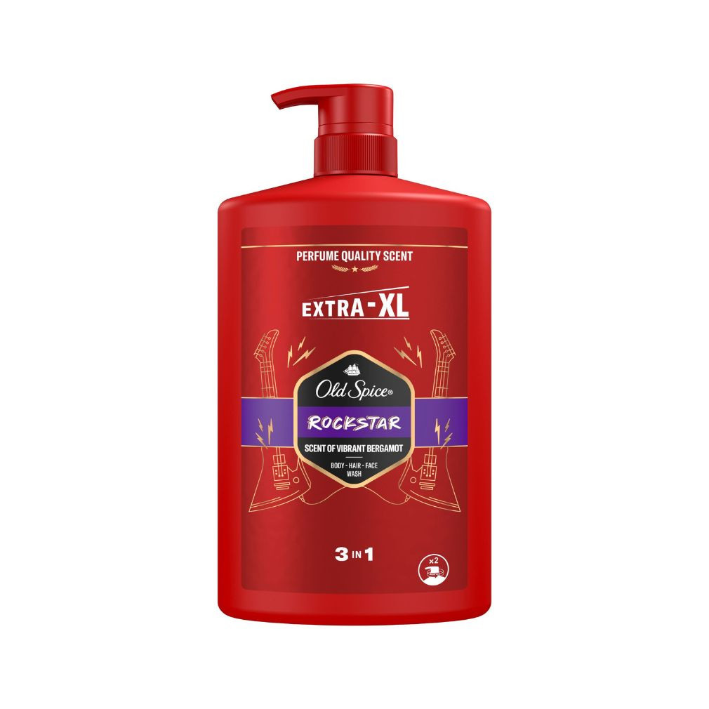 Old Spice Rockstar 3 az 1-ben tusfürdő és sampon 1000 ml (AD-OS-001-12)
