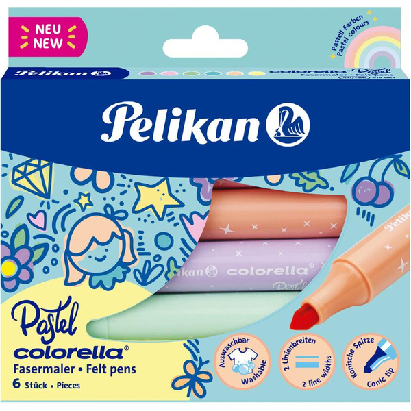 Pelikan Fasermaler Colorella Pastell 411/FS6 Faltschachtel (818063)