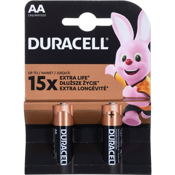 Alkalická baterie Duracell AA (R6) 2 ks
