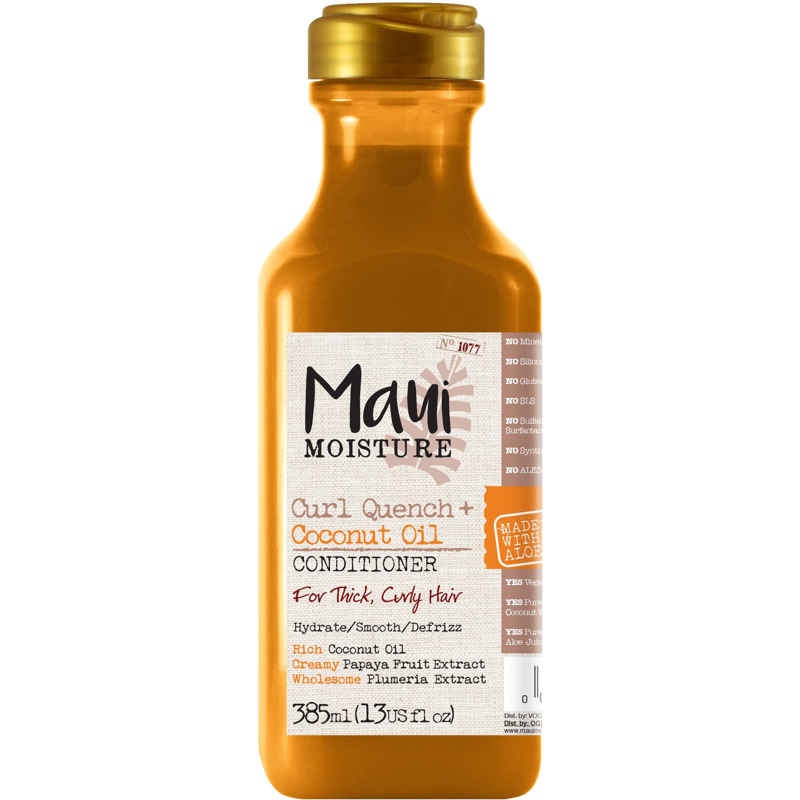 MAUI MOISTURE Coconut Oil Thick and Curly Hair Conditioner 385 ml (022796170026)