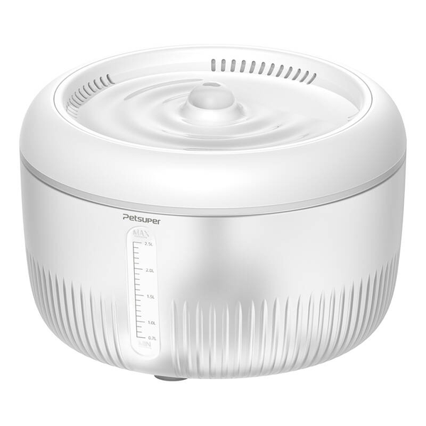 Смарт фонтан за кучета и котки Petsuper PW02, 2.5L, бял, размери 21x21x14cm, пълен комплект