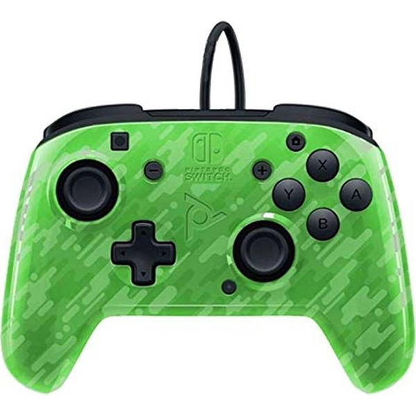 PDP 500-134-EU-CM03 Faceoff Deluxe+ Audio Nintendo Switch zöld terepmintás kontroller