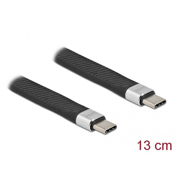 Plochý stužkový kabel USB 2.0 FPC z USB-C na USB-C 13 cm PD 5A Delock 86940