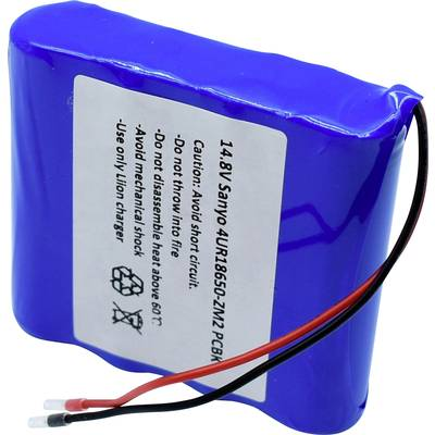 Sanyo 4/UR18650-ZM2 PCBK Special-batteri 18650 Kabel Litium 14.4 V 2420 mAh