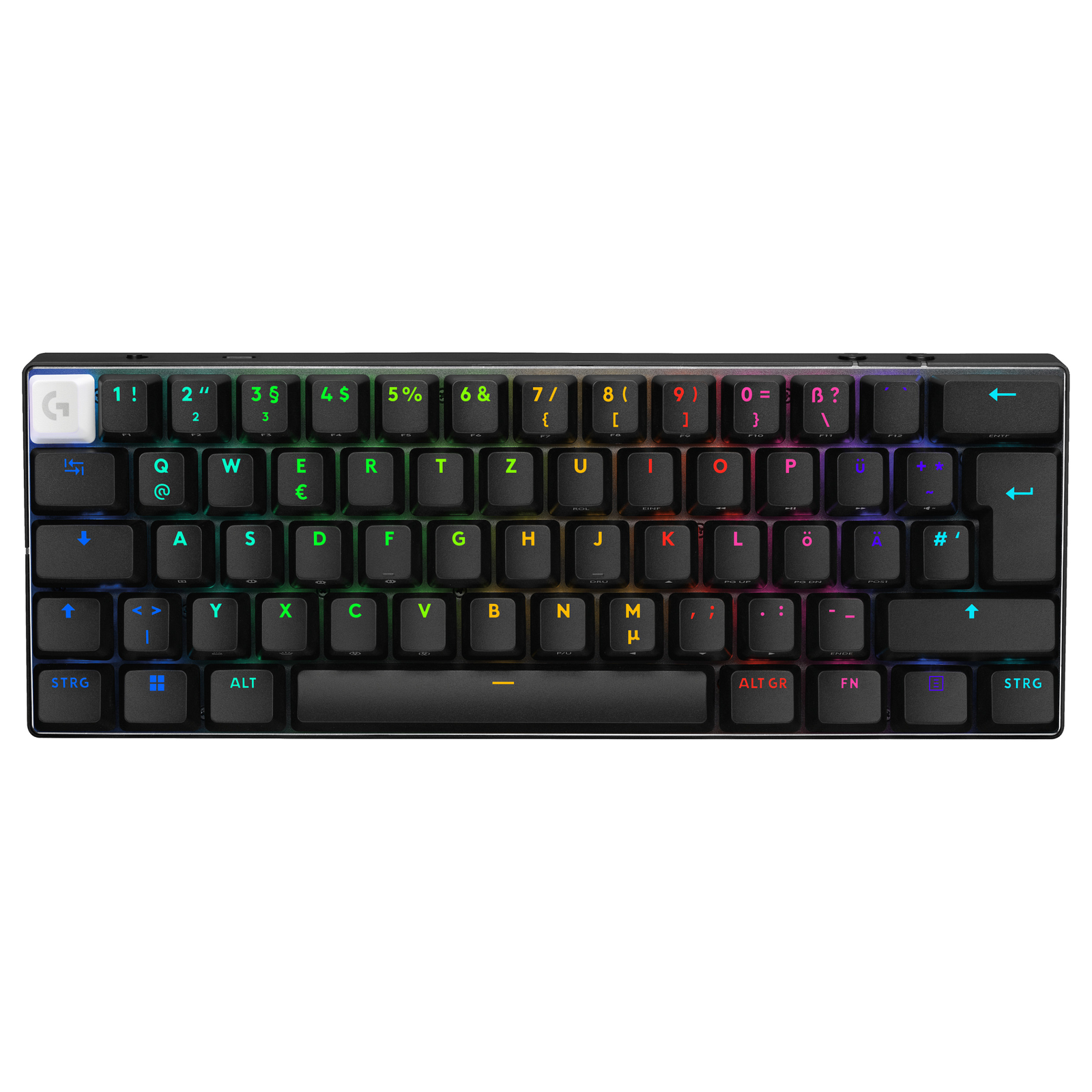 Клавиатура Logitech Pro X 60 Lightspeed — 920-011905, немска подредба, черна