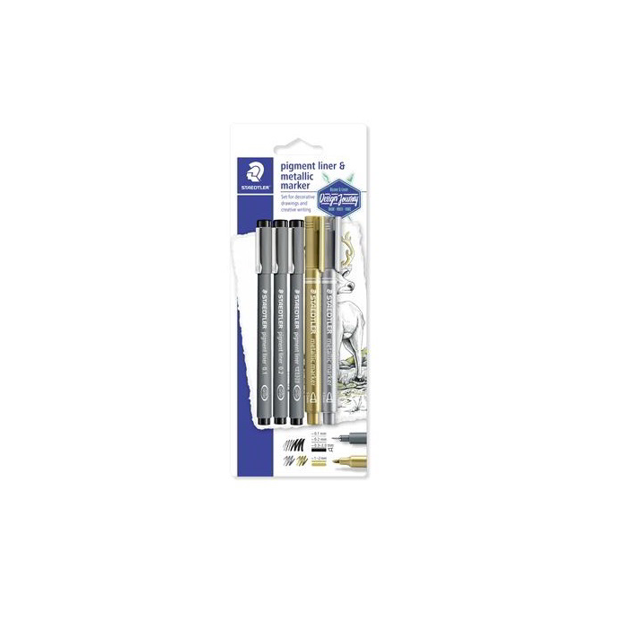 Staedtler Design Journey Pigment Liner Tusfilc és dekormarker készlet (308 SBK3P3)