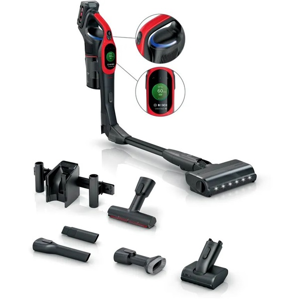 Bosch BCS1041PET stav støvsuger & elektrisk kost Stick vakuum Batteri Dry HEPA Poseløs 0,4 L 23,5 W Sort, Rød 4 At
