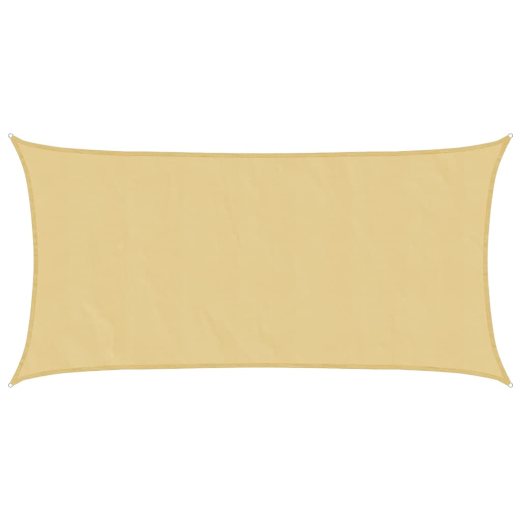 homokszínű 100% poliészter oxford szövet napvitorla 3,5x2 m (4000561)