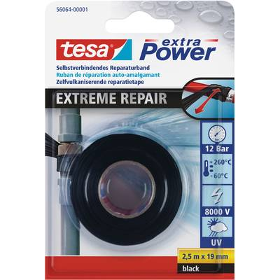 Tesa  EXTREME REPAIR (56064-00001-00) Repair tape ® extra Power Fekete (H x Sz) 2.5 m x 19 mm 1 db