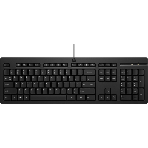 HP 125 G2 USB Wired Keyboard billentyűzet Fekete