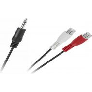 Adapter AV Lider Jack 3.5mm - RCA (Cinch) x2 czarny (KPO2906)