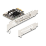 Delock PCI expressz x1 kártya - 1 x belső USB 5 Gbps Type-E Key A and 1 x 19 pin USB pin header male - alacsony profilú formatényező (90344)