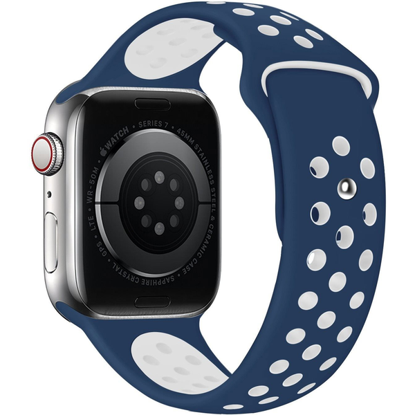 Eternico Sporty Apple Watch 42mm / 44mm / 45mm - Cloud White and Blue