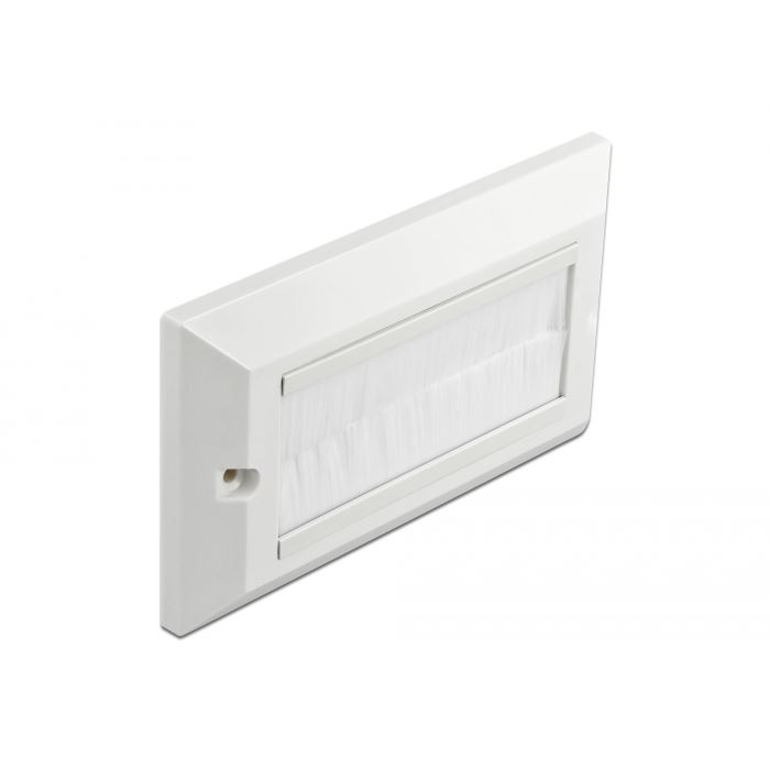 Delock Kábelrendező keret fésűsávokkal 146 x 86 mm fehér (66496) (DL66496)