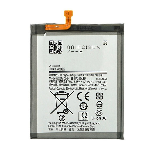 gigapack Akku 3000mAh LI-Polymer (EB-BA202ABU/GH82-20188A kompatibilis) Samsung Galaxy A20e (SM-A202F) " csomagolás" (GP-99479)