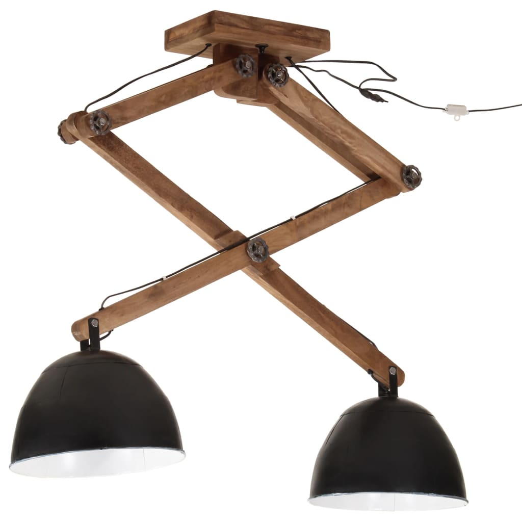 fekete mennyezeti lámpa 25 W 29x18x85 cm E27 (371930)