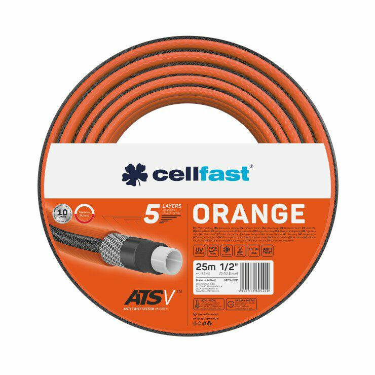 KERTI TÖMLŐ ORANGE 3/4 coll 25m cellfast 5 rétegű (15-021)