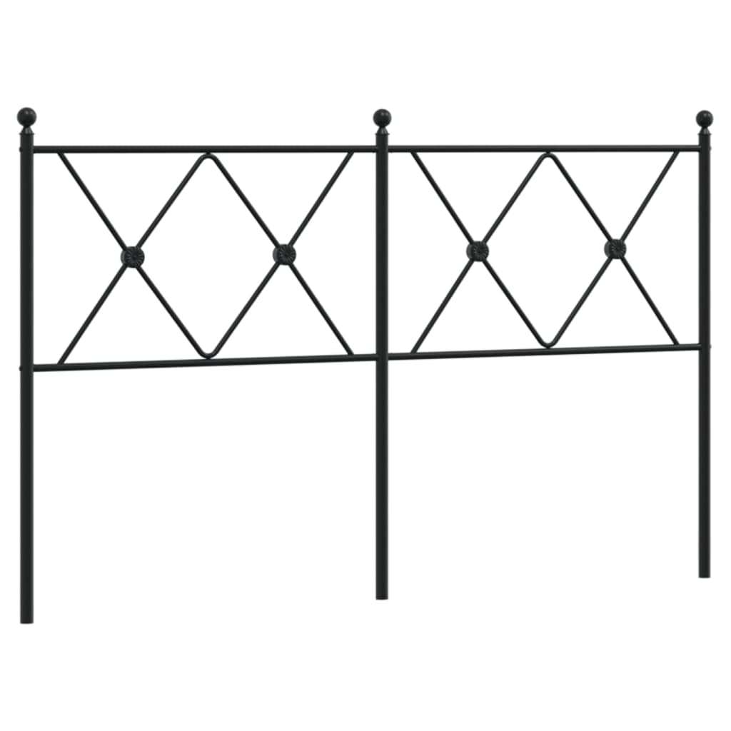 fekete fém fejtámla 140 cm (376535)