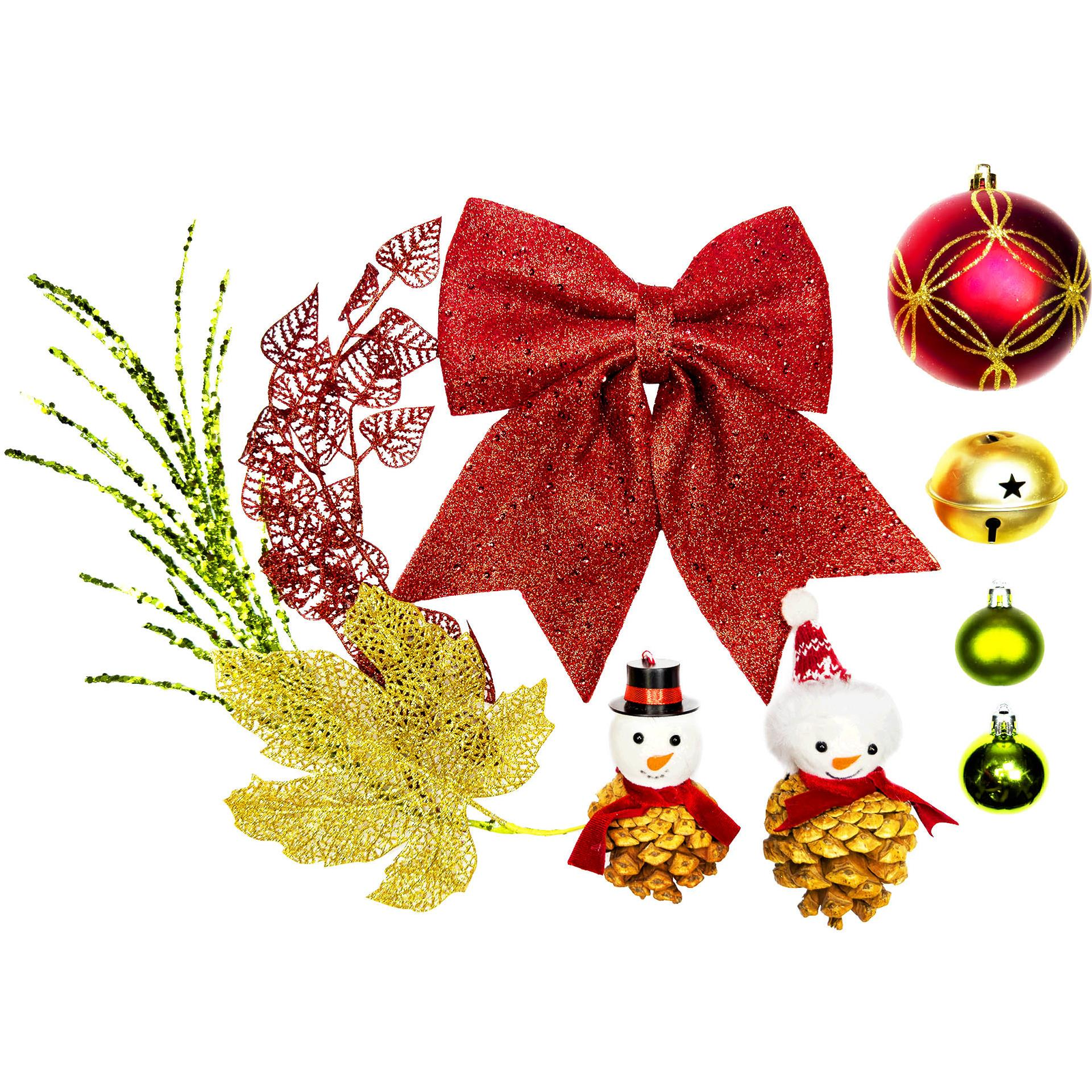 LAALU karácsonyi díszek - Hóember készlet, max. 100 cm fákhoz (LAU-2407-OZM)