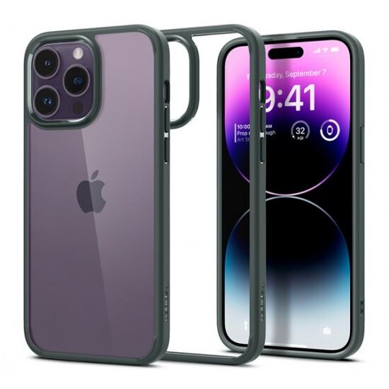 Калъф Spigen Ultra Hybrid за iPhone 14 Pro, Abyss Green