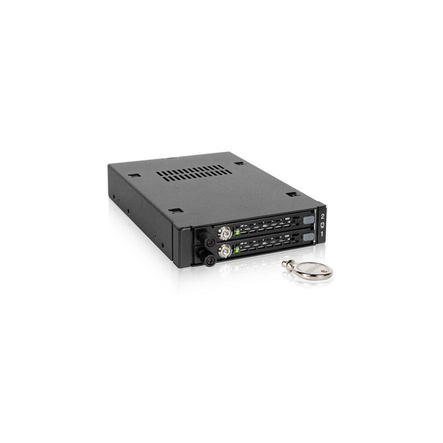 Icy Dock ToughArmor EX MB492SKL-B 2x2.5" - 3.5" HDD beépítő keret (MB492SKL-B)