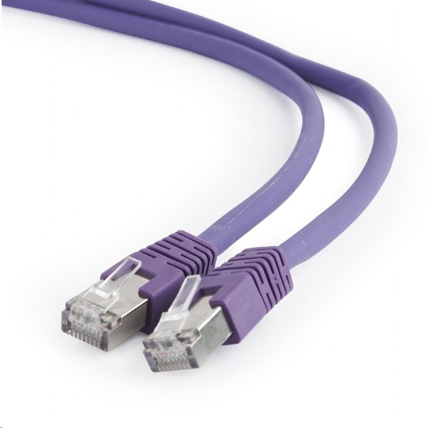 Patchcord Gembird S/FTP 6a RJ45 / RJ45 2 m fialová
