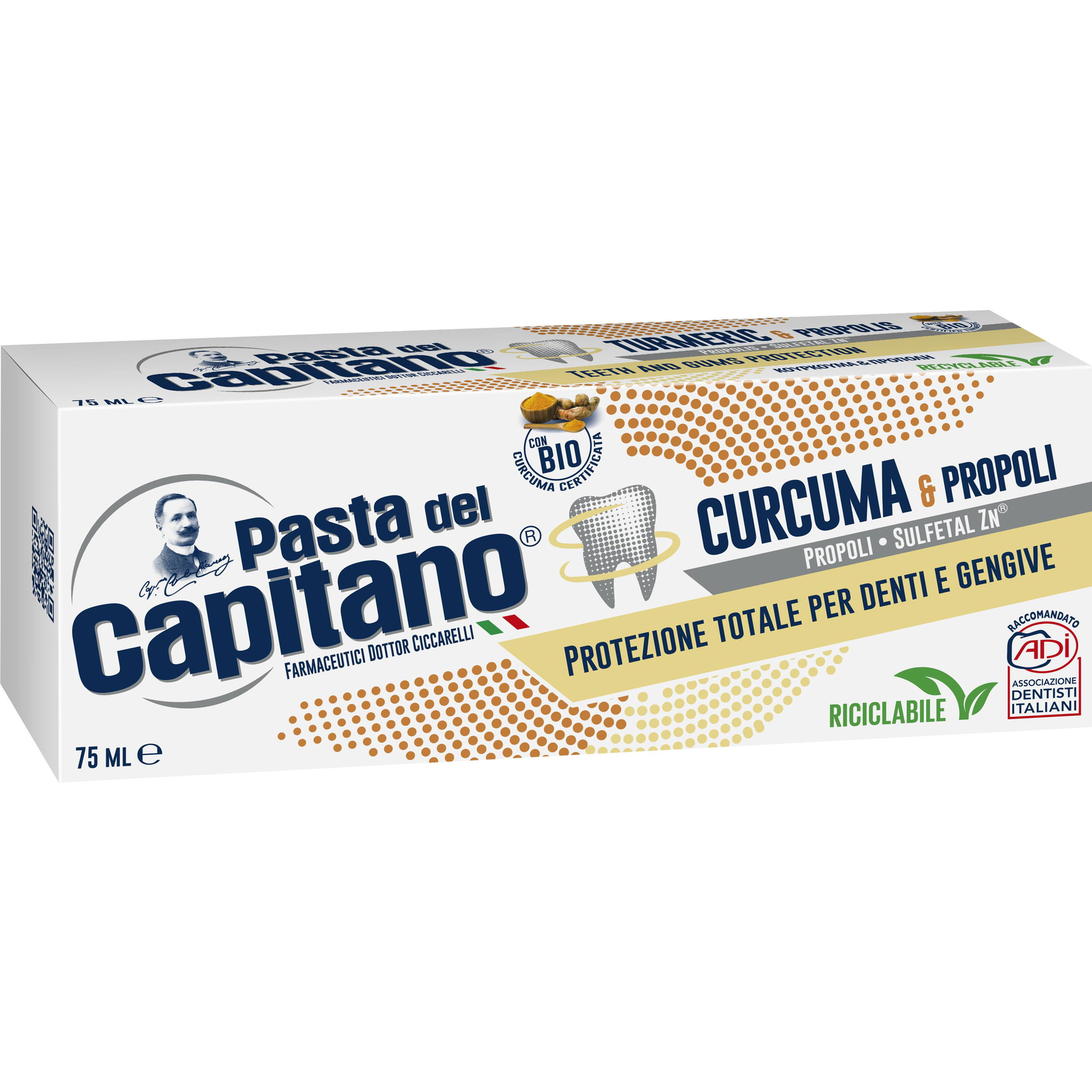 PASTA DEL CAPITANO Curcuma & Propolis 75 ml (8002140032110)