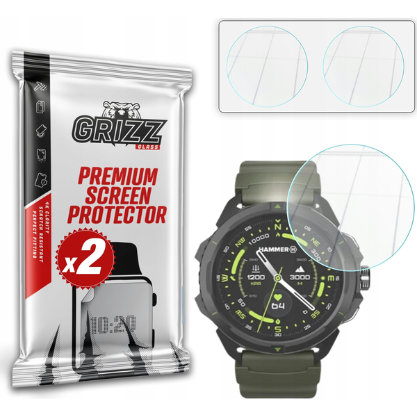 Szkło hybrydowe GrizzGlass HybridGlass do Hammer Watch 2 Military Edition