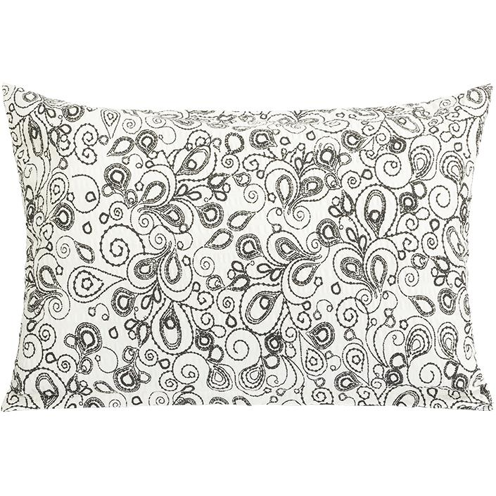 Bellatex 80/082 párnahuzat, 50×70 cm, virágos, szürke-fehér (12130)