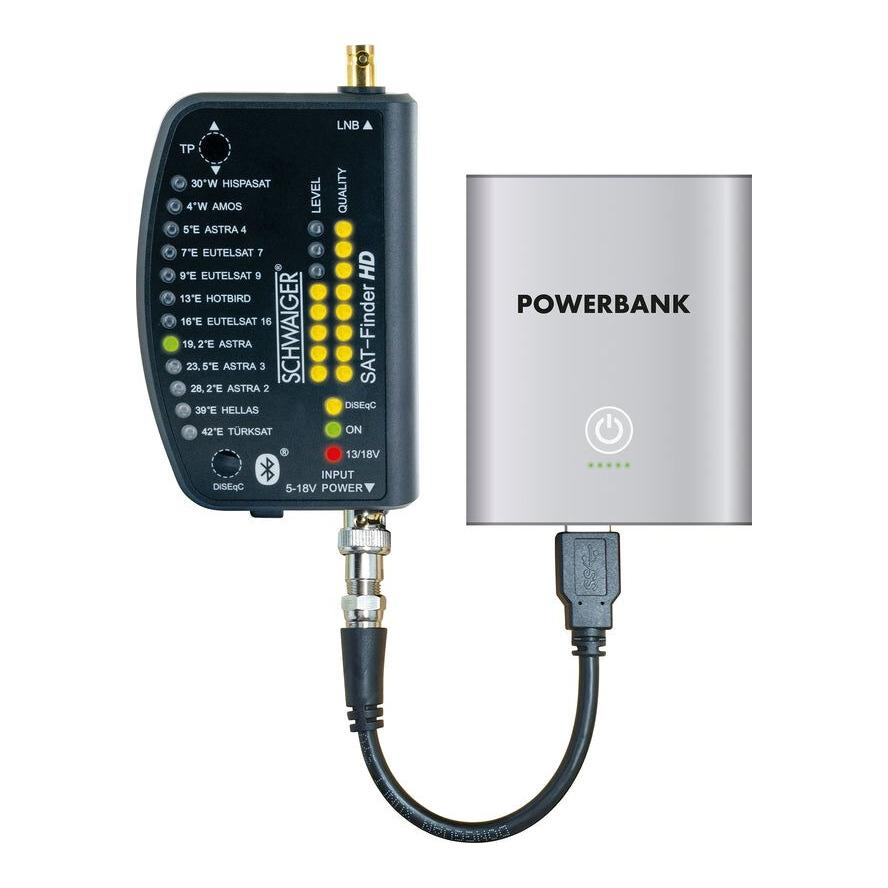 Schwaiger Sat Finder HD + Powerbank SAT kereső (SF9003BTAKKU)