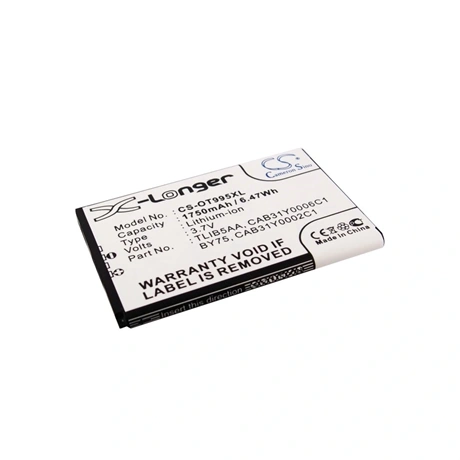 CAMERON SINO X-Longer Alcatel BY75/CAB150000SC1/CAB31Y0002C1 utángyártott akkumulátor 1750mAh 3.7V