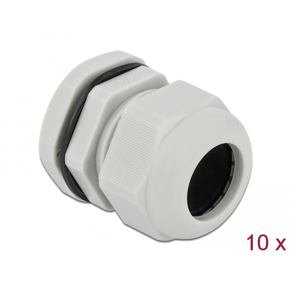 Delock PG25 tömszelence 10 db. szürke (60225)