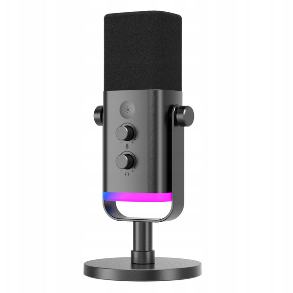 Microfon dinamic de studio Fifine AM8 AMPLIGAME USB/XLR RGB pentru gaming PnP