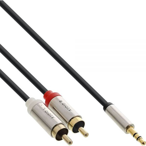 InLine 99241 cavo audio 3.5mm 2 x RCA Nero